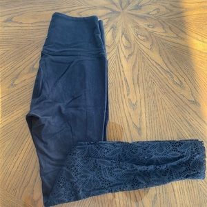 Black Lace Beyond Yoga Leggings